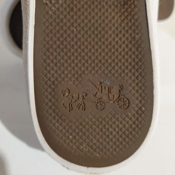 COACH Empire Outline Signature C Logo Low Top Cap Toe Sneakers 6B Black Smoke - Picture 8 of 9